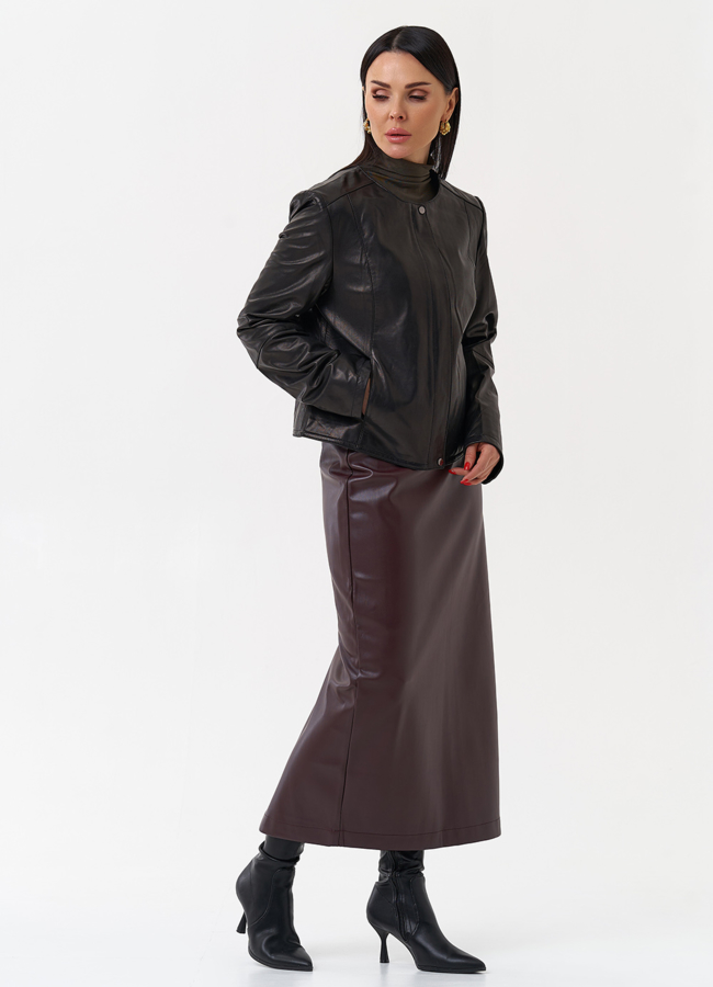 фото Женская кожаная куртка модель № 29909