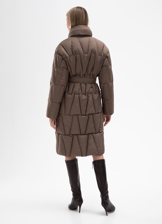 Женский пуховик с английским воротником модель № 31141 в кредит