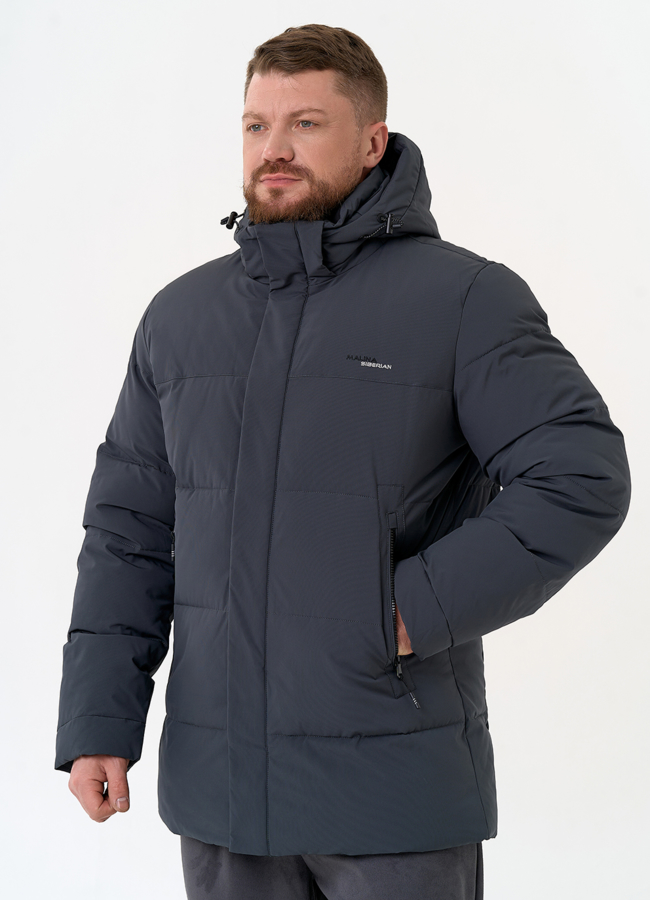 Мужской пуховик с капюшоном  модель № 31451 в рассрочку