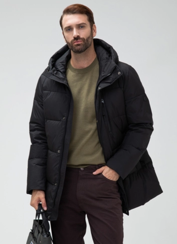 Мужской пуховик с капюшоном 