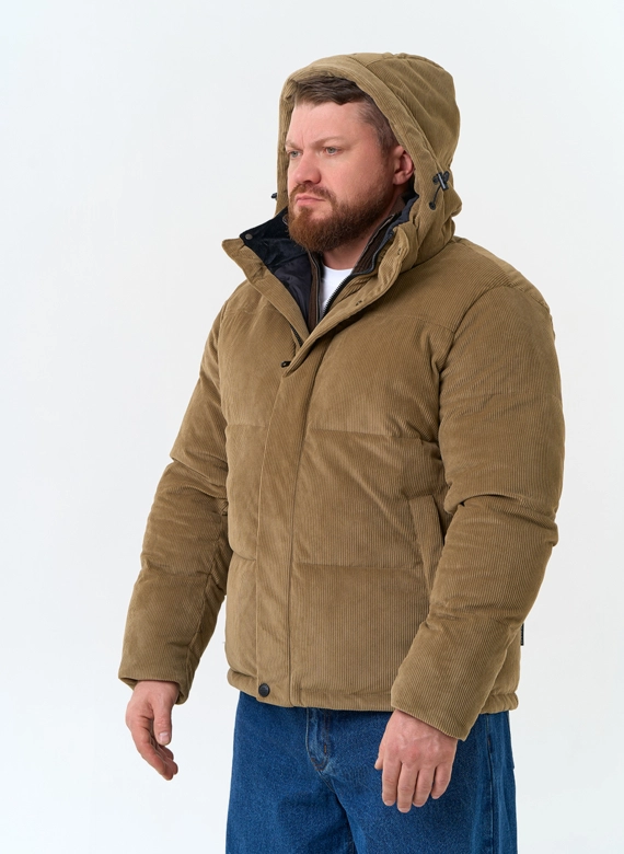 Мужской пуховик с капюшоном фото