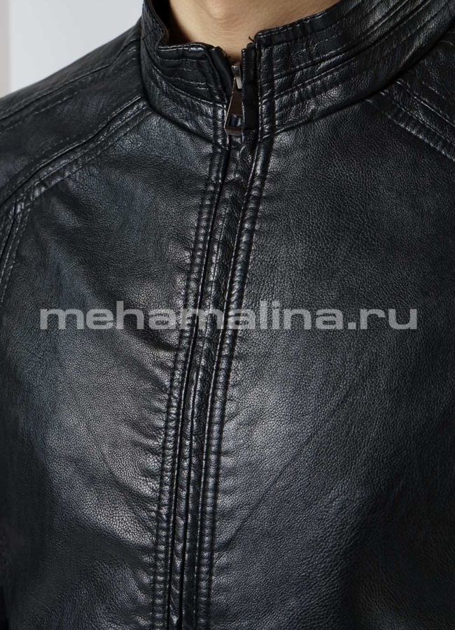 Куртка из эко кожи на молнии модель № 8820 в рассрочку