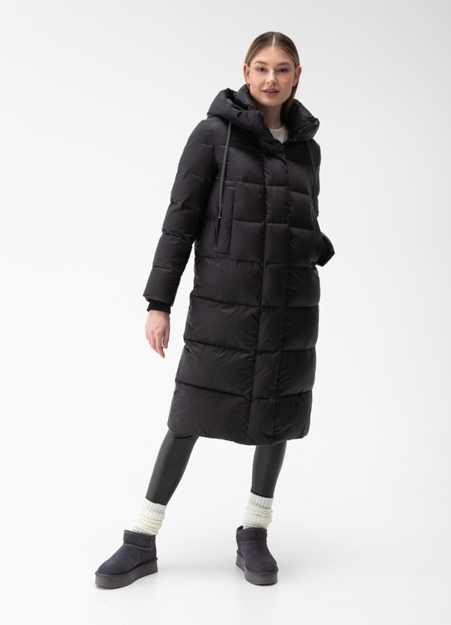 Пуховик женский с капюшоном  модель № 28017 в кредит