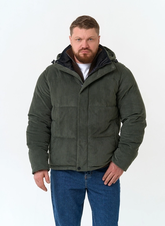 Мужской пуховик с капюшоном фото