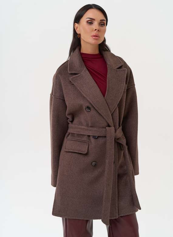 Двубортное женское пальто