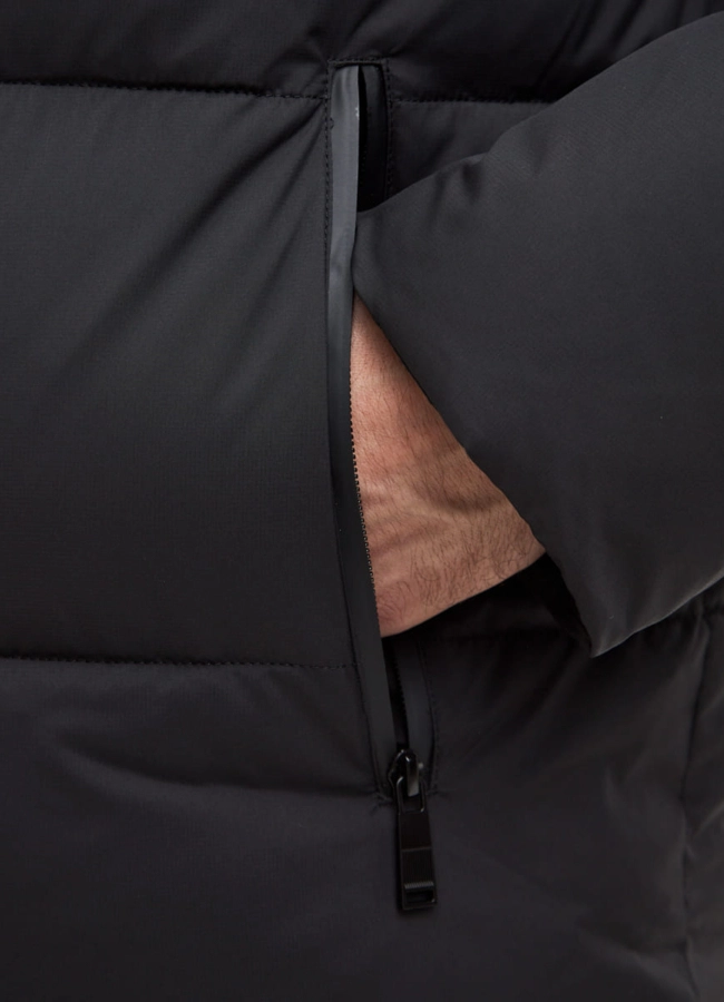 Мужской черный пуховик больших размеров модель № 30233 универмаг малина